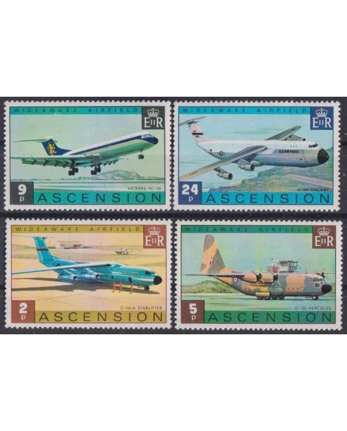 F-EX40779 ASCENSION MNH 1975 WIDEAWAKE AIRFIELD AVION AIRPLANE.