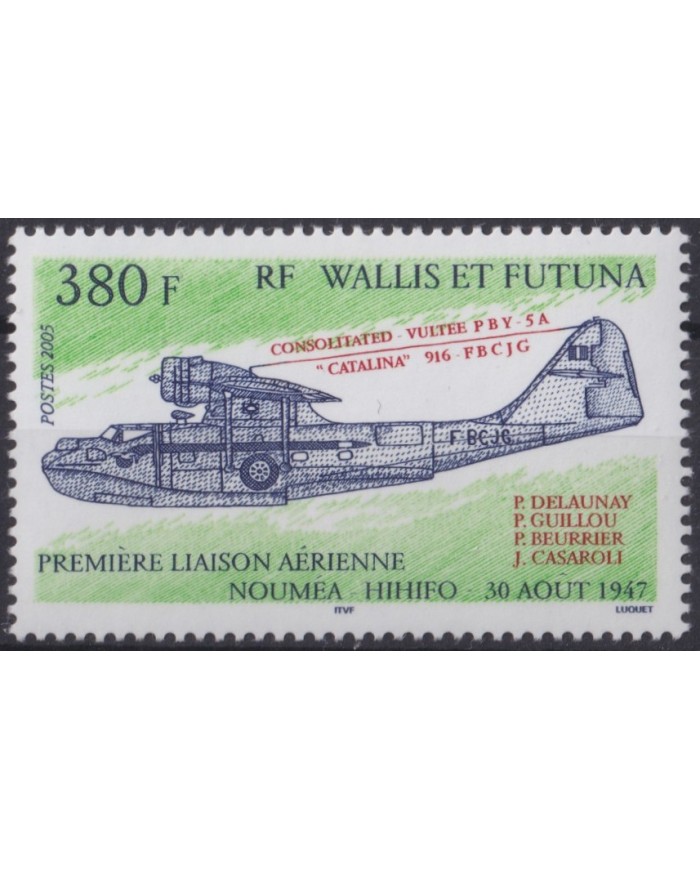 F-EX40916 WALLIS ET FUTUNA MNH 2005 FIST FLIGHT ANNIV NOUMEA- HIHIFO AVION AIRPLANE.