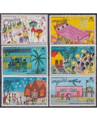 F-EX40706 ANGUILLA MNH 1976 CHRISTMAS NAVIDAD CHILD DRAWING.