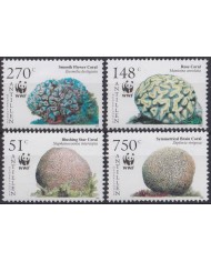 F-EX40681 NEDERLAND ANTILLES MNH 2005 WWF MARINE WILDLIFE FISH CORAL REEF.