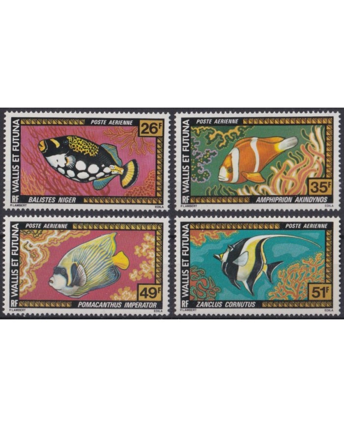 F-EX40922 WALLIS ET FUTUNA MNH 1978 MARINE WILDLIFE REEF CORAL FISH PECES.