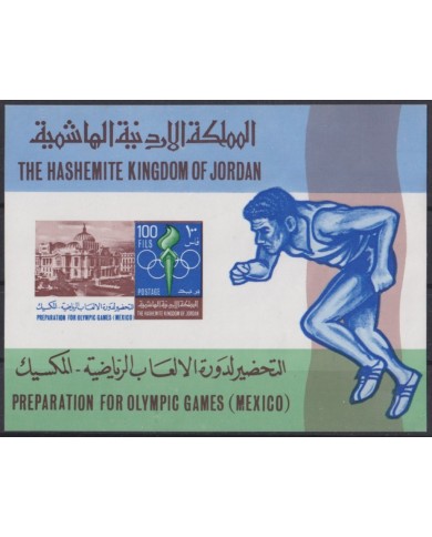 F-EX40807 JORDAN JORDANIA MNH 1966 OLYMPIC GAMES MEXICO ATHLETISM.