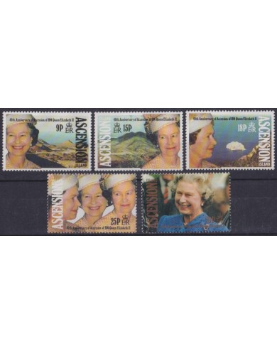 F-EX40745 ASCENSION MNH 1992 ROYAL 40th ANIV OF ASSCCESION OF QUEEN ELIZABETH.