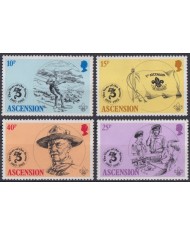 F-EX40751 ASCENSION MNH 1982 ROYAL YEAR OF BOYS SCOUTS BADEM POWELL.