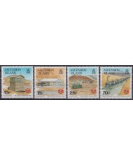 F-EX40761 ASCENSION MNH 50th ANIV WIDEAWAKE AIRFIELD NOSE ANGAR AIRPORT.