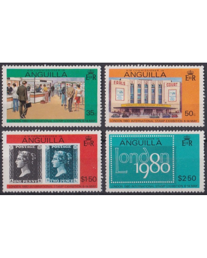 F-EX40697 ANGUILLA MNH 1980 LONDON PHILATELIC EXPO.