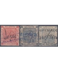 F-EX14175 INDIA REVENUE PRINCELY STATE STAMPS LOT JAIPUR COURT FEE RAJASTHAN.