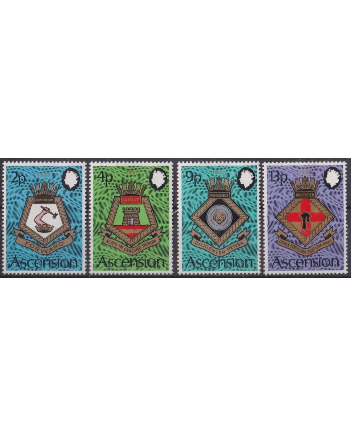 F-EX40744 ASCENSION MNH 1973 REGIMENT ARMY COAST OF ARMS.