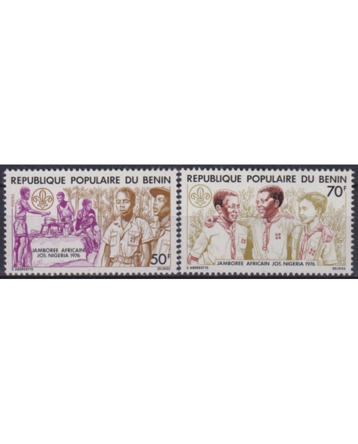F-EX40884 BENIN MNH 1976 BOYS SCOUTS JAMBOREE NIGERIA.