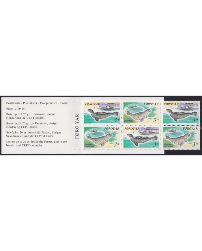 F-EX40801 FAROE FAROYAR MNH 1992 MARINE WILDLIFE PHOCA POLAR FAUNA.