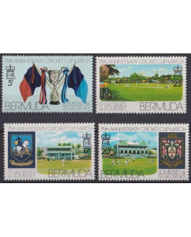 F-EX40882 BERMUDA MNH 1976 75th ANNIV CRICKET MARCH CUP.