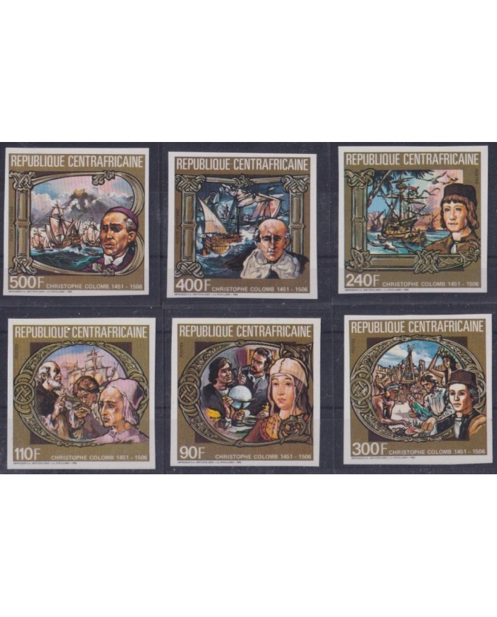 F-EX29178 CENTRAL AFRICA MNH 1985 ONLY 20.000 DISCOVERY COLUMBUS SHIP EXPLORER.