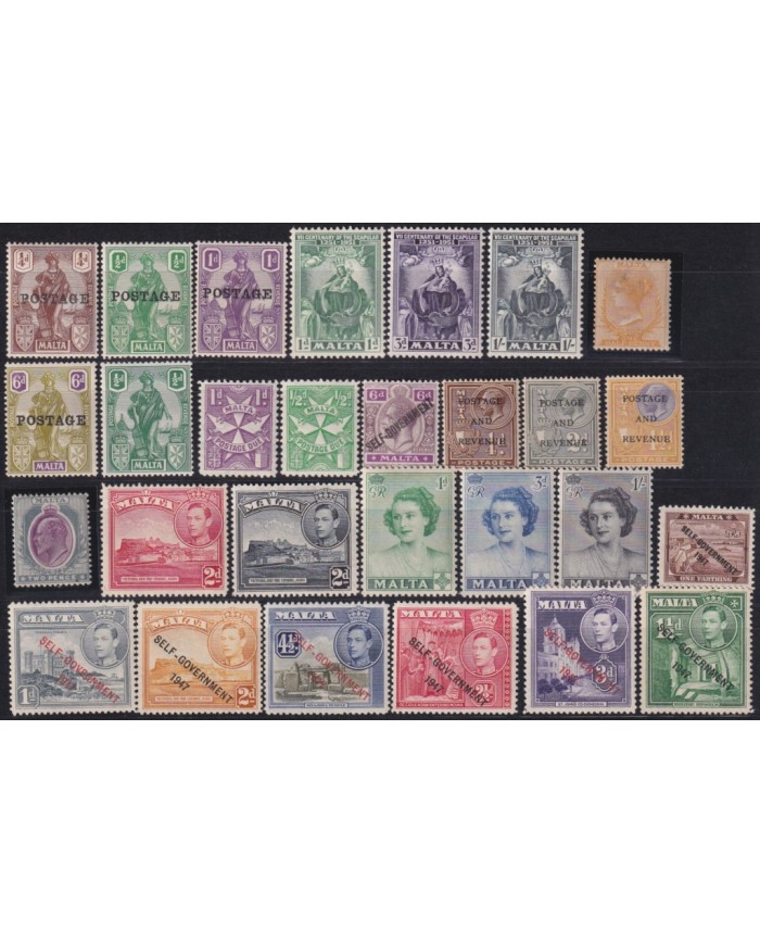 F-EX31130 MALTA S.XIX - XX CLASSIC STAMPS LOT.