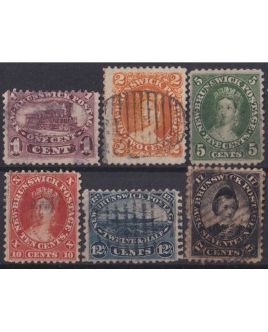 F-EX32676 CANADA NEW BRUNWICK Nº4-9 USED RARE. 290€ CATALOGUE.