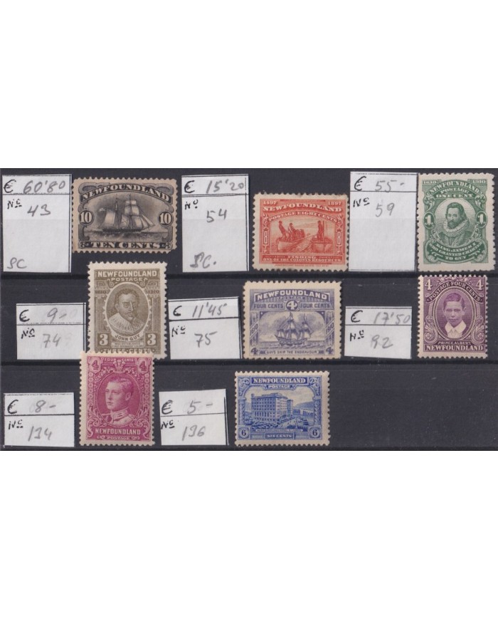 F-EX32677 CANADA NEWFOUNDLAND STAMPS LOT MH + 120€.