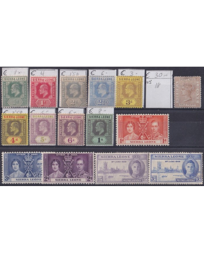 F-EX32681 SIERRA LEONE CLASSIC STAMPS LOT.