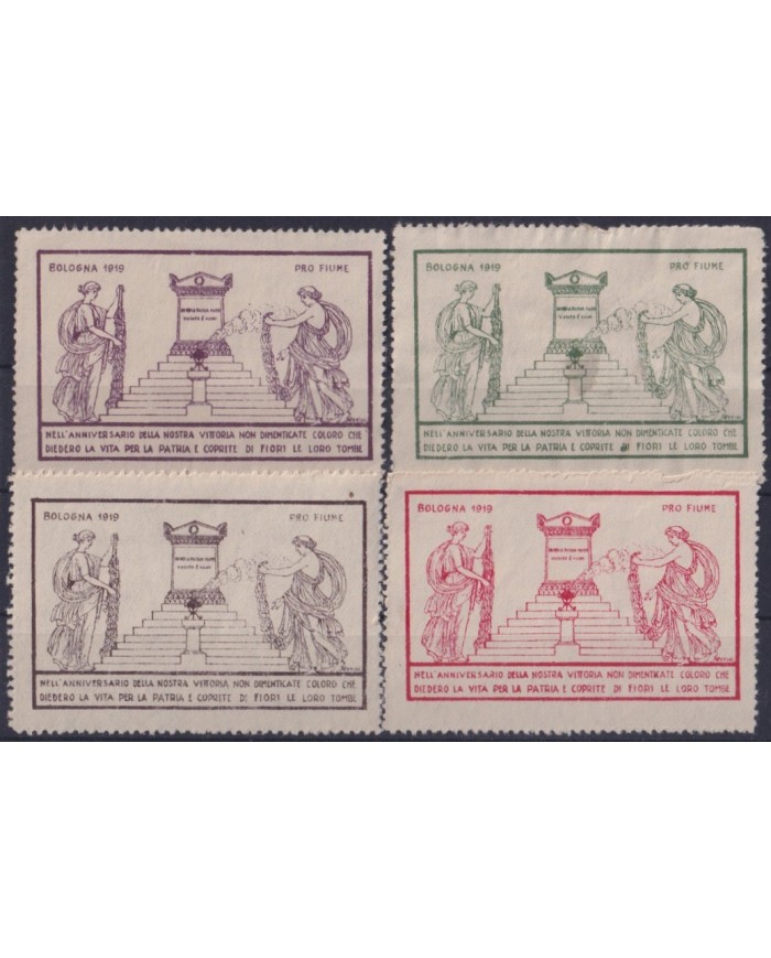 F-EX32692 ITALY CINDERELLA 1919 PRO-FIUME NO GUM.