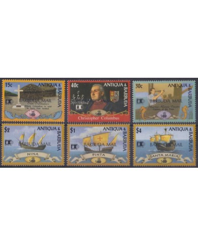 F-EX30830 ANGUILLA MNH 1986 DISCOVERY OF AMERICA COLUMBUS COLON MAP.