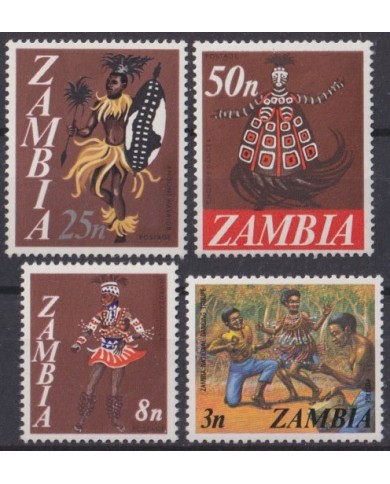 F-EX39717 ZAMBIA MNH TRADITIONAL MASK ARTS & CULTURE MUSIC ETHNIC.