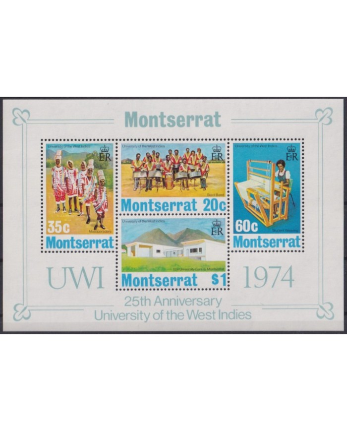 F-EX39669 MONTSERRAT MNH 1974 25th ANN UNIVERSITY WEST INDIES TRADITIONAL CULTURE ETHNIC.