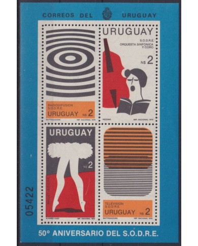 F-EX39703 URUGUAY MNH 1979 50th ANNIV S.O.D.R.E SODRE BALLET MUSIC RADIO.