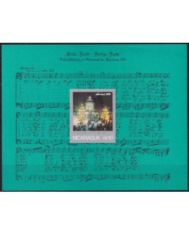 F-EX39279 NICARAGUA MNH 1975 CHRISTMAS NAVIDAD CLASSIC MUSIC.