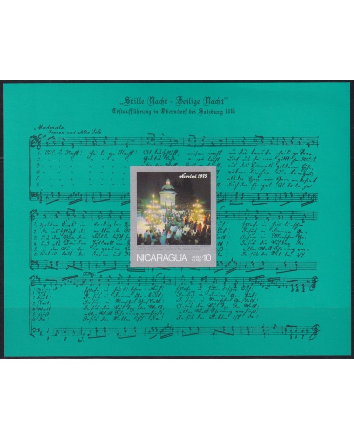 F-EX39279 NICARAGUA MNH 1975 CHRISTMAS NAVIDAD CLASSIC MUSIC.