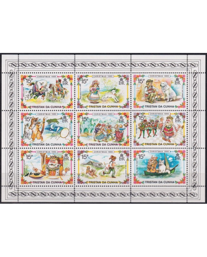 F-EX39295 TRISTAN DA CUNHA MNH 1980 CHRISTMAS NAVIDAD MUSIC CHILD TALES.