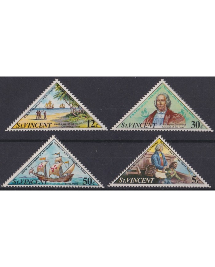 F-EX39660 ST VINCENT MNH 1983 475th ANIV OF COLUMBUS DISCOVERY SHIP BARCOS.