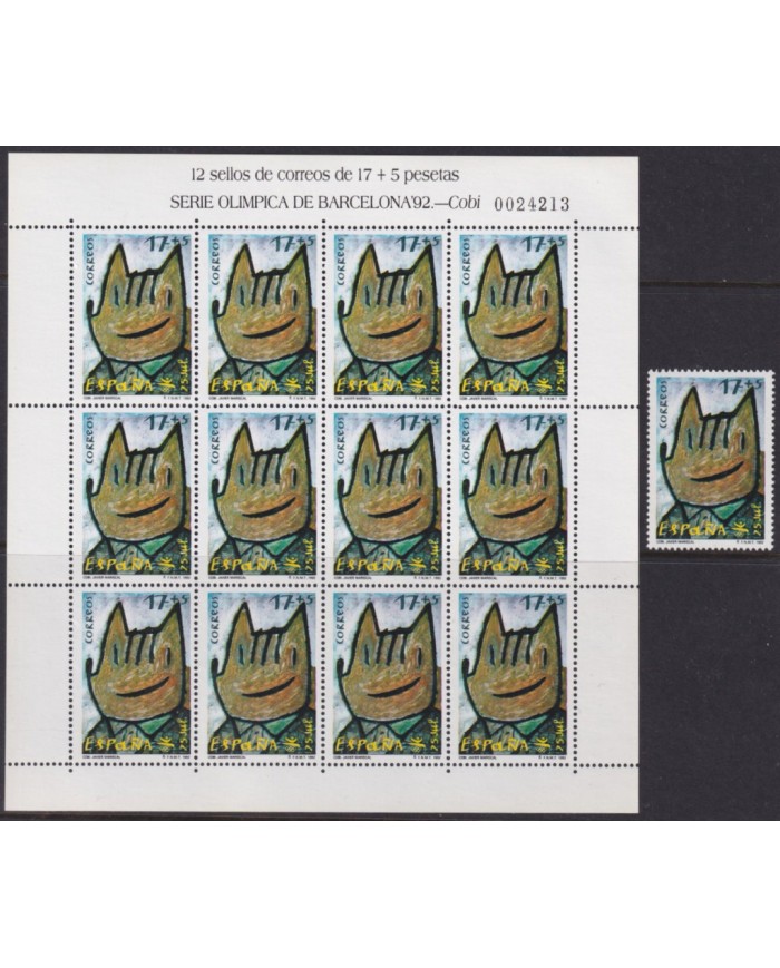 F-EX39283 ESPAÑA SPAIN MNH 1992 SHEET BARCELONA OLYMPIC GAMES.