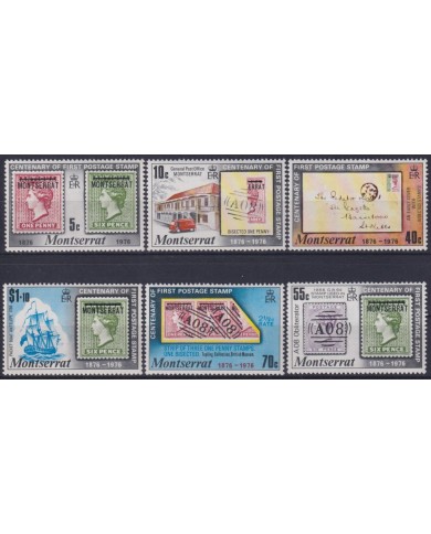 F-EX39658 MONTSERRAT MNH 1976 CENTENARY OF FIRST POSTAGE STAMPS.