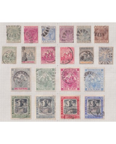 F-EX37569 BARBADOS CLASSIC STAMPS LOT.