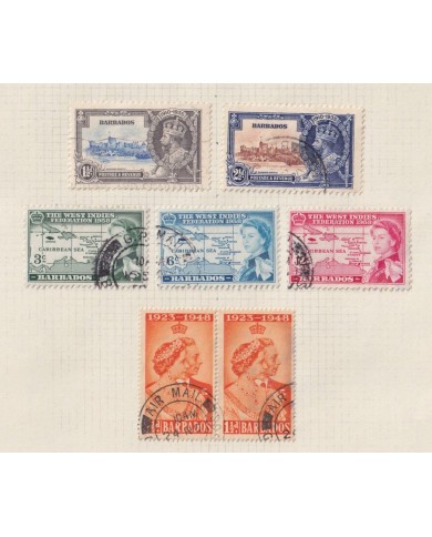 F-EX37569 BARBADOS CLASSIC STAMPS LOT.