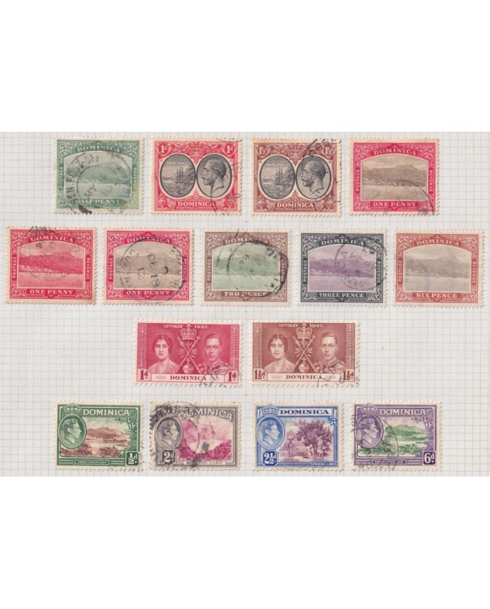 F-EX37671 DOMINICA CLASSIC STAMPS LOT.