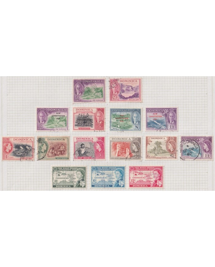 F-EX37671 DOMINICA CLASSIC STAMPS LOT.