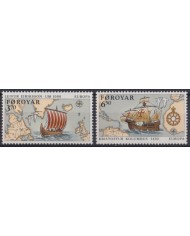 F-EX40377 FAROE FAROYAR MNH 1992 DISCOVERY COLUMBUS VIKING SHIP SAILBOAT BARCOS.