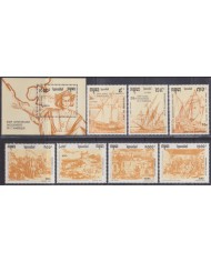 F-EX40409 CAMBODIA 1991 MNH DISCOVERY SHIP COLUMBUS.