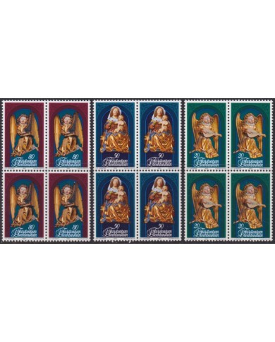 F-EX40833 LIECHTENSTEIN MNH 1982 CHRISTMAS NAVIDAD SCULTURE ART BLOCK 4.