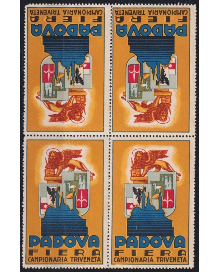 F-EX16762 ITALY CINDERELLA CIRCA 1930 PADOVA PADUA FAIR TETE BECHE EXPO ORIGINAL GUM