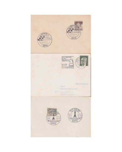 F-EX1915 ALEMANIA GERMANY DDR 10 SPECIAL CANCEL CHESS AJEDREZ.