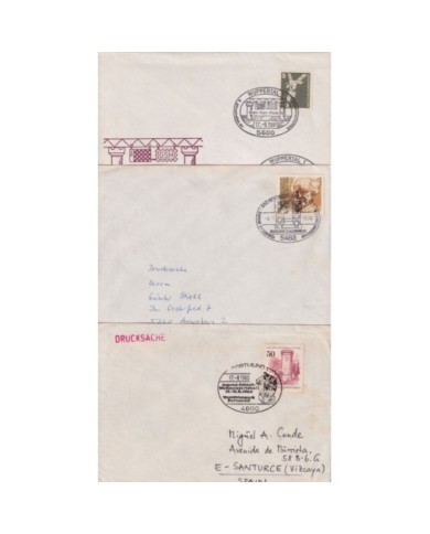 F-EX1915 ALEMANIA GERMANY DDR 10 SPECIAL CANCEL CHESS AJEDREZ.