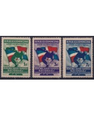 F-EX34511 DOMINICANA DOMINICAN REP 1935 MLH NATIONAL GAMES FLAG DISCOBOLO.