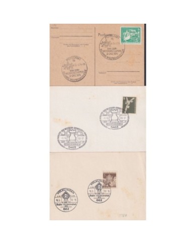 F-EX1916 ALEMANIA GERMANY DDR 10 SPECIAL CANCEL CHESS AJEDREZ.