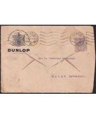 F-EX41001 ESPAÑA SPAIN ADVERTISING SOBRE COMERCIAL COVER 1917 DUNLOP AUTOMOVIL MADRID.
