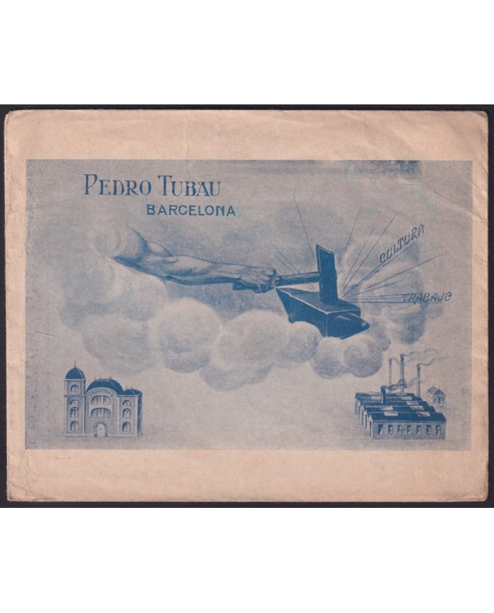 F-EX41007 ESPAÑA SPAIN GREAT ADVERTISING SOBRE COMERCIAL COVER 1/4c PEDRO TUBAU BARCELONA.