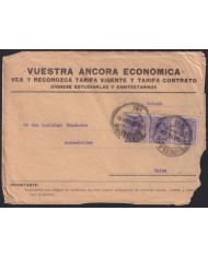 F-EX41008 ESPAÑA SPAIN ADVERTISING SOBRE COMERCIAL COVER 1916 UBAU AUTOMOVIL BARCELONA.