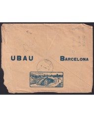 F-EX41008 ESPAÑA SPAIN ADVERTISING SOBRE COMERCIAL COVER 1916 UBAU AUTOMOVIL BARCELONA.