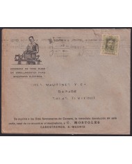 F-EX41010 ESPAÑA SPAIN ADVERTISING SOBRE COMERCIAL COVER 1929 MADRID MOTOR ELECTRIC REPAIR.