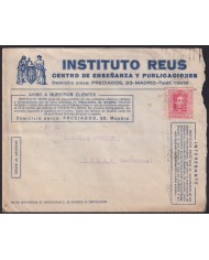 F-EX41011 ESPAÑA SPAIN ADVERTISING SOBRE COMERCIAL COVER 1928 MADRID EDITORIAL REUS LEARNING.