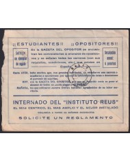 F-EX41011 ESPAÑA SPAIN ADVERTISING SOBRE COMERCIAL COVER 1928 MADRID EDITORIAL REUS LEARNING.